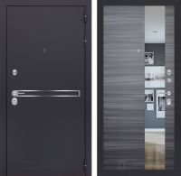 Входная дверь Лабиринт LINE с зеркалом - Сандал серый горизонтальный